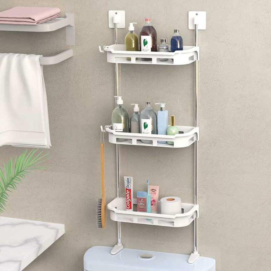 Multifunctional Storage Rack – Wall Mounted Sticker Gum Organizer for Kitchen & Bathroom
