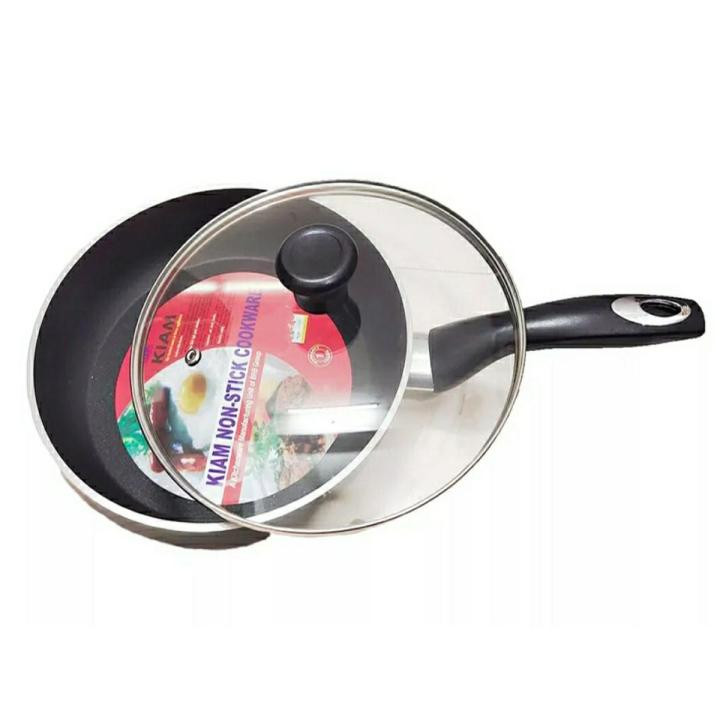 Kiam 20cm Non-Stick Fry Pan with Glass Lid – Durable, Scratch-Resistant & Easy to Clean