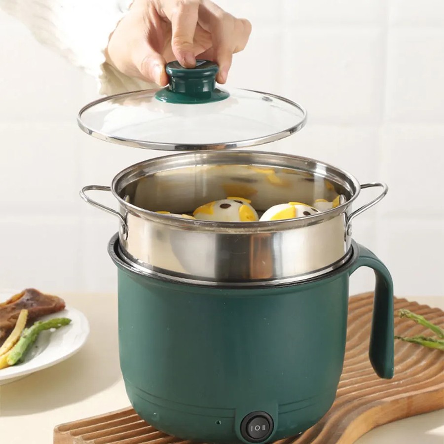 Multi-Function Double Layer Mini Electric Cooking Hot Pot