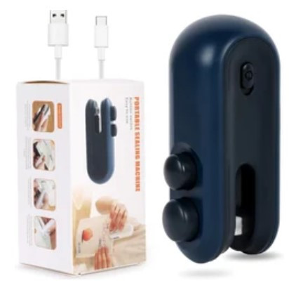 Portable Mini Sealing Machine – Rechargeable Type-C Handheld Food Sealer for Snacks & Chips