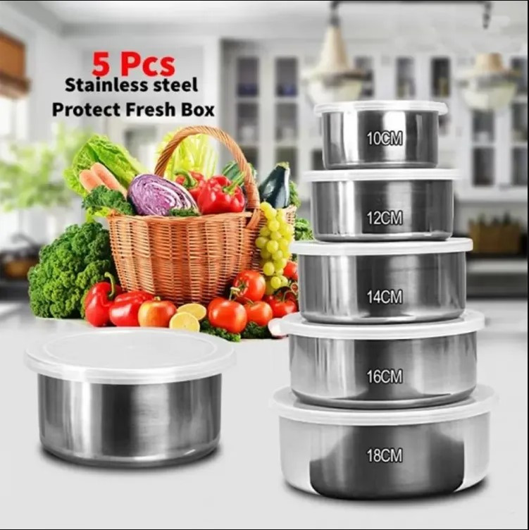 Protect Stainless Steel Fresh Box – 5 pcs Food Storage Set
