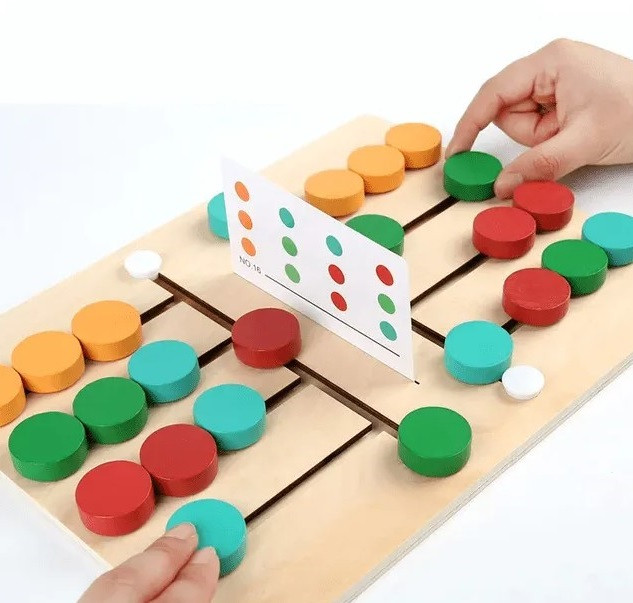 Color Sorting IQ Brain Teaser Toy – Montessori Learning & Fun for Kids!