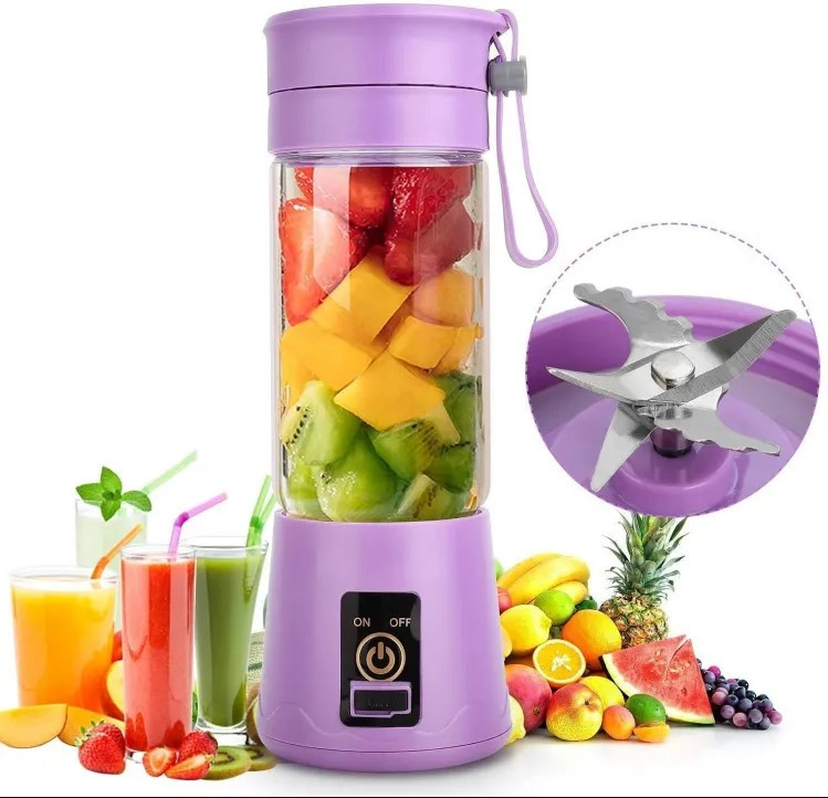 Mini USB Rechargeable Portable Fruit Juicer – Smoothie & Juice Maker Blender
