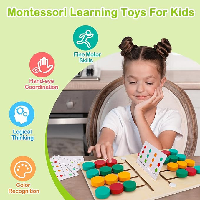 Color Sorting IQ Brain Teaser Toy – Montessori Learning & Fun for Kids!