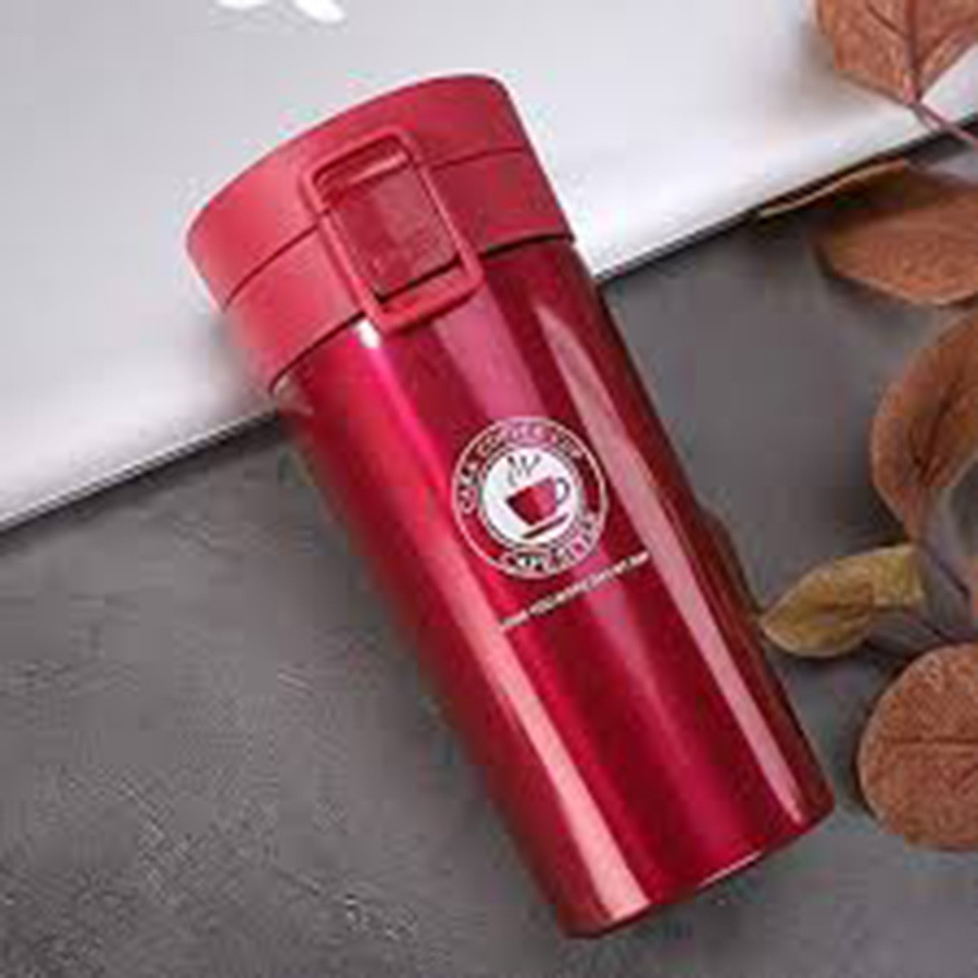 Double Layer Stainless Steel Thermos Coffee Mug 380ml | Vacuum Insulated Hot & Cold Cup – Red