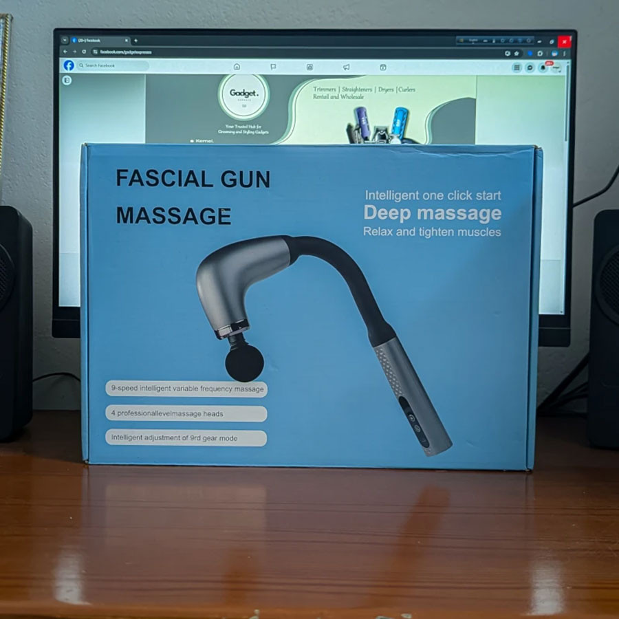 AG-GO Massage Fascial Gun (9 Speed) – Type-C Rechargeable Deep Tissue Massager for Neck, Shoulder, Back | Portable Body Relax Machine