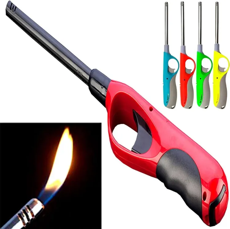 Refillable Kitchen Gas Lighter – Long Stick Utility Lighter for Stove, Candle & BBQ