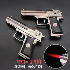 Metal Body Desert Eagle Butane Windproof Gas Lighter – Refillable & Stylish