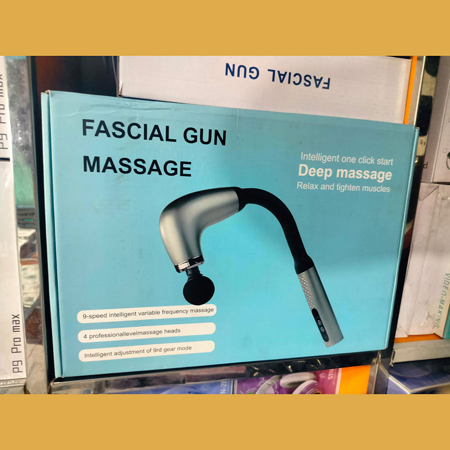AG-GO Massage Fascial Gun (9 Speed) – Type-C Rechargeable Deep Tissue Massager for Neck, Shoulder, Back | Portable Body Relax Machine